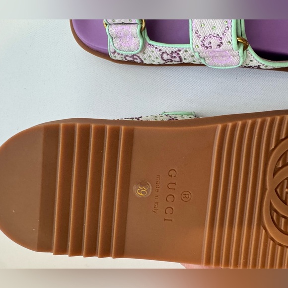 New condition LUXE designer slide on sandals with crystals size 39 - Picture 14 of 15